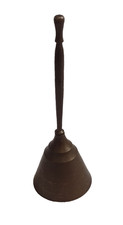 Vintage Solid Brass School Teacher Hand Bell Desktop Bell 18cm