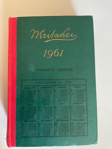 Antique whitaker almanack - whitaker’s,