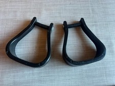 Western Stirrups Black Plastic