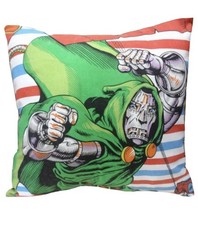 Doctor Doom Marvel Filled Cushion Vintage Fabric 