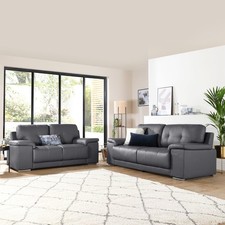 3&2 Seater Grey Premium Faux