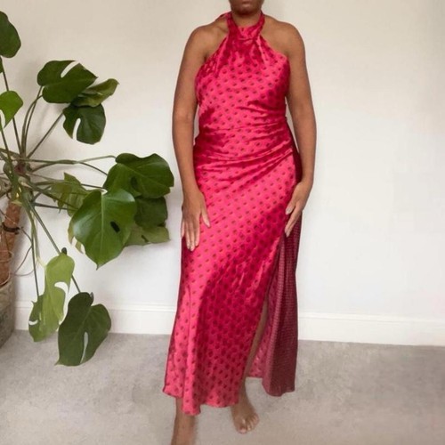 Zara fuchsia pink - pink, satin
