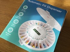 Tab Time Automatic Pill Dispenser White. Boxed, had 2 days use. Inc extra key.