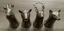 Set of 4 Vintage Stirrup Cups Stag - Fox - Hog - Ram