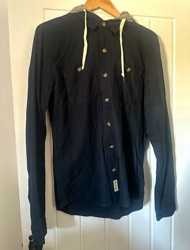 Hollister navy hooded - hollister,