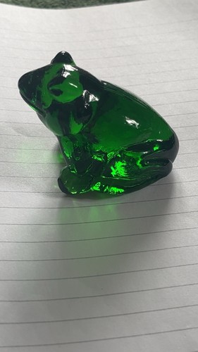 Vintage glass green - glass, frog