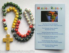Missionary Rosary Coloured  Wooden Beads Religious Gift Children's Rosaries Kids