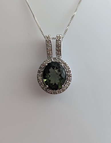 Green garnet and natural white - green,
