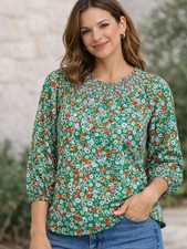 Ladies Ex M&CO Green Floral