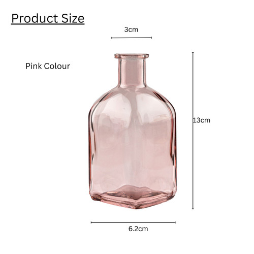 Coloured glass bottle flower - glass,