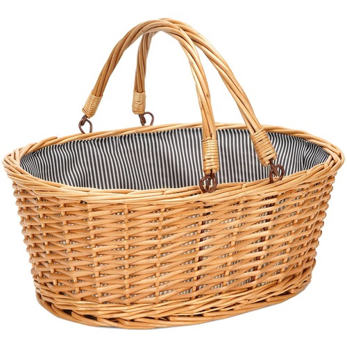 Wicker picnic basket with - picnic,