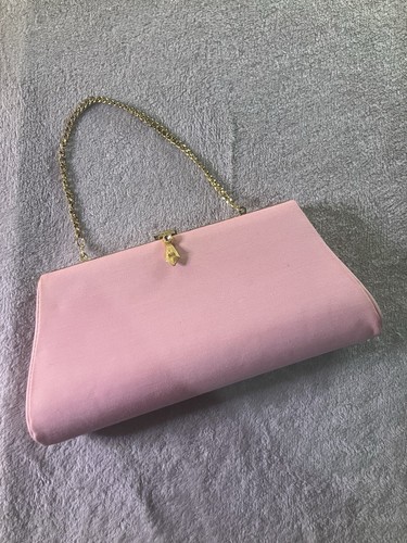 Pink clutch evening bag - pink,