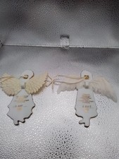 bradford heavens little angels christmas hanging ornament x 2 #4456