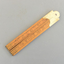 Vintage Rabone No 1377 Boxwood & Brass Folding Ruler 24'' Rule