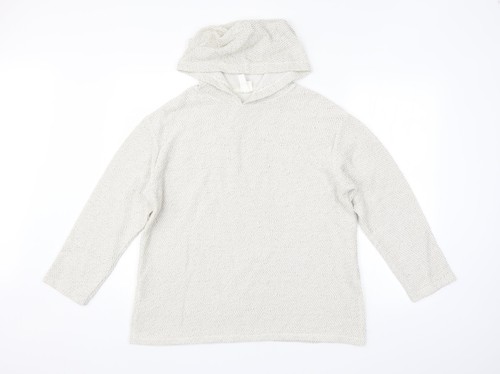 Womens white hoodie - white, size