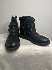 NEXT Black Faux Leather Ankle Boots Uk Size 4