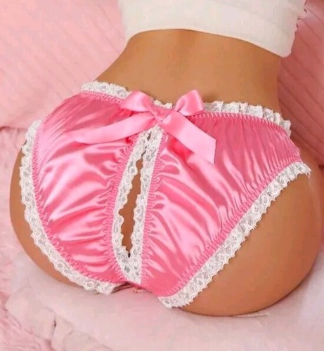 Open split bottom womans pink - open,