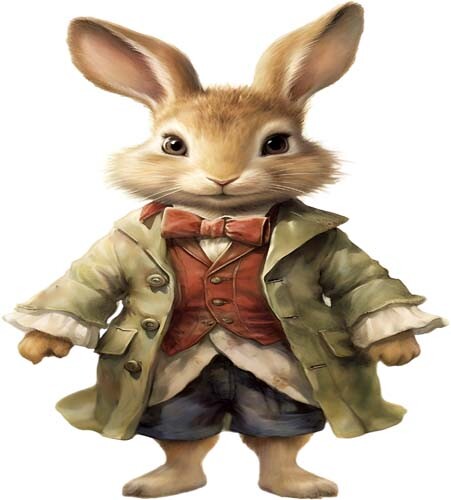 Colourful peter rabbit bunny - peter,