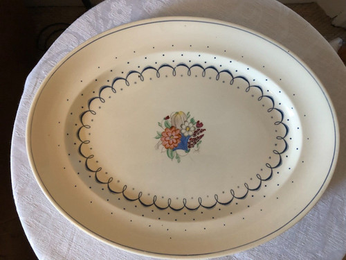 Vintage grays pottery oval - pottery,