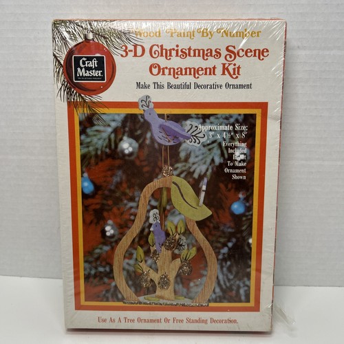 Vtg pear tree christmas - 3d,