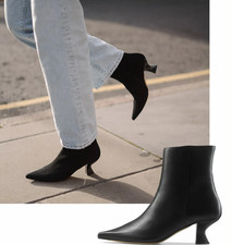 RUSSELL & BROMLEY Posh Pointed Low Heel Boots 38 UK 5 £345