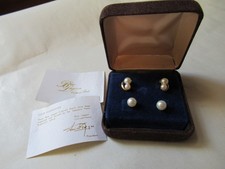 2 Vintage Mikimoto Pearl Blue