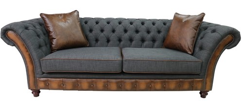 Seater fabric real leather - 3,