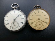 2 X  Antique Gents  silver Pocket watches. Late Victorian..