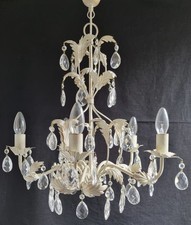 VINTAGE CHANDELIER CREAM GOLD