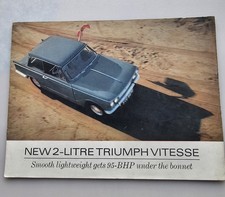 New 2-Litre Triumph Vitesse Mk1 1966-1968 UK Sales Brochure Saloon Convertible