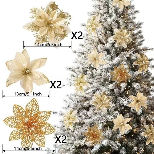 24pcs large poinsettia - 6/24pcs,