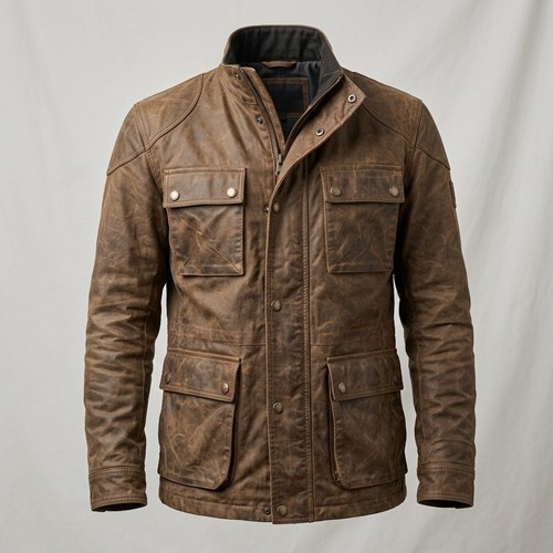 Men distressed brown - brown, leather