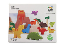 Plan Toys Dinosaur Set Wooden Play Set Toy - 3 Years+ - Brand New in Box