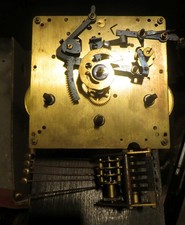 Vedette Westminster chiming wall clock movement and gong, spares / repair