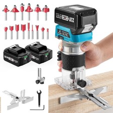 Cordless Compact Router Wood Router Tool With 2PCS 4.0Ah Batteries 21V Brushless