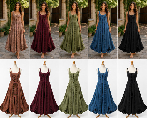 Maxi corset dress sleeveless - corset,