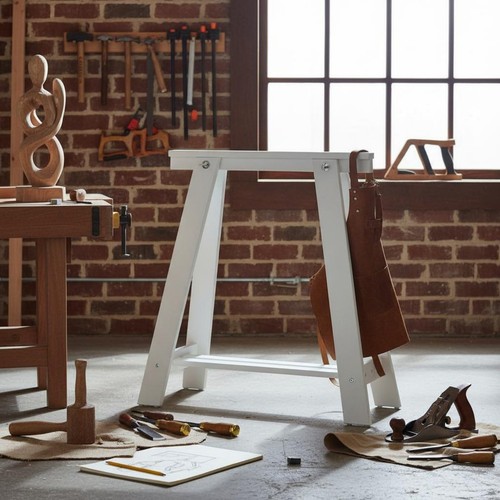 Solid wood trestle leg - wood,