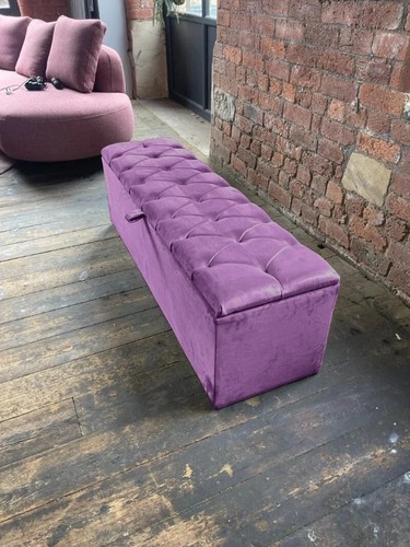 Purple chesterfield ottoman - chesterfield,