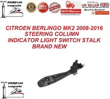 LIGHT STALK FOR CITROEN BERLINGO  2008-2016 STEERING COLUMN INDICATOR SWITCH 