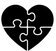 AUTISM AWARENESS HEART SHAPED