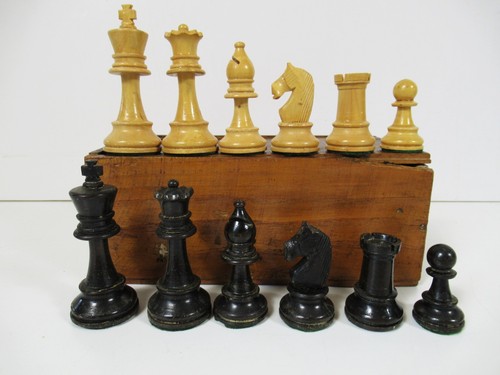 Vintage chess set staunton - chess,