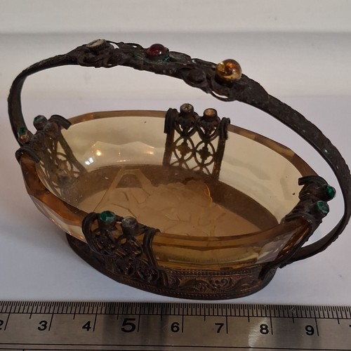 Antique czech jeweled filigree - jeweled,