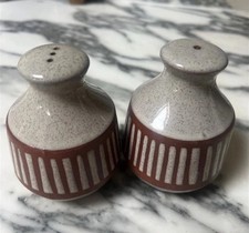 Vintage Antique Pottery Mid Century Salt And Pepper Shakers Pots 
