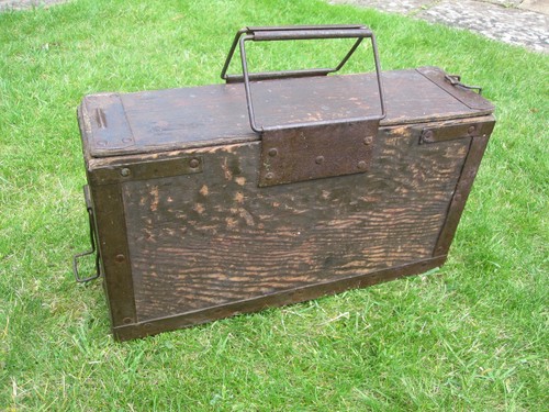 British army wooden ammo box - army,
