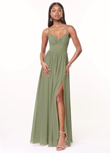 Azazie zeya pistachio line - pistachio, a-line