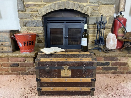 Old antique steamer trunk - steamer,