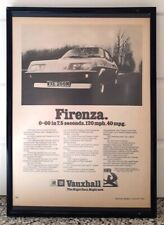 Framed original Classic Car Ad for the Vauxhall Firenza 'Droop Snoot' from 1974