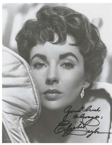 Elizabeth taylor signed - elizabeth,