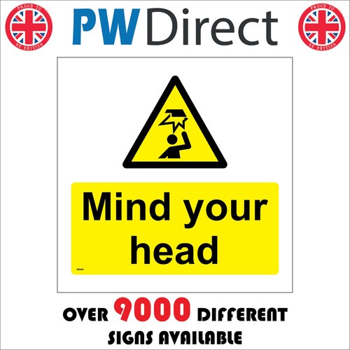 Sign mind your head space - space, beam