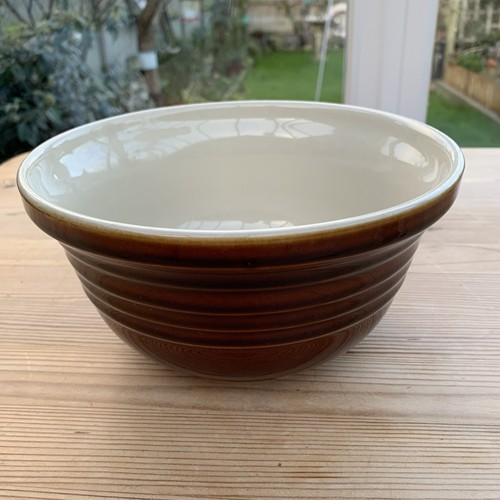 Vintage brown mixing bowl - ,